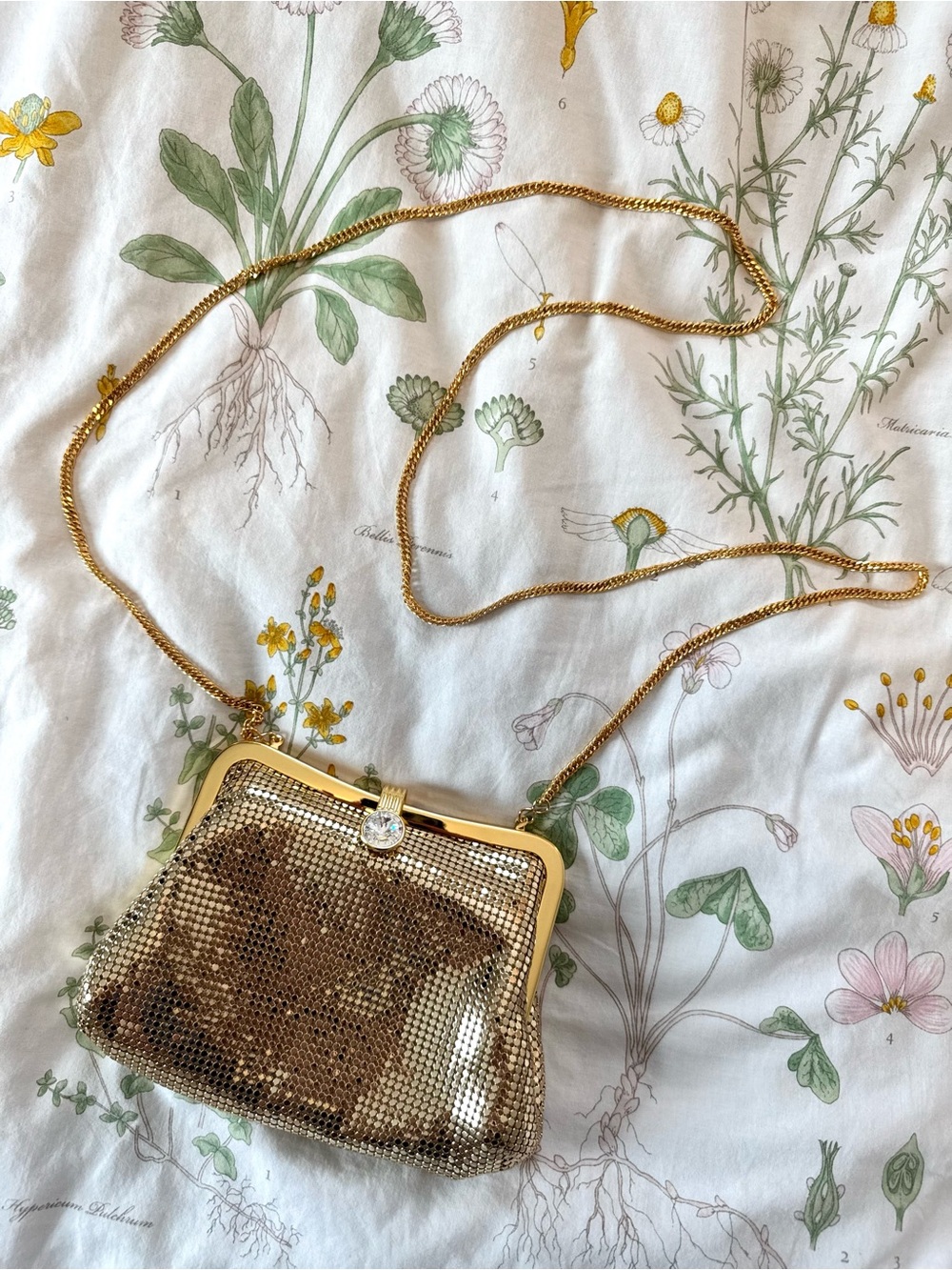 Whiting And Davis Vintage Gold Chain Chainmail Mesh Purse